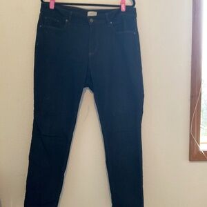 LOFT Dark Blue Curvy Skinny JEANS Size 14 Stretch
